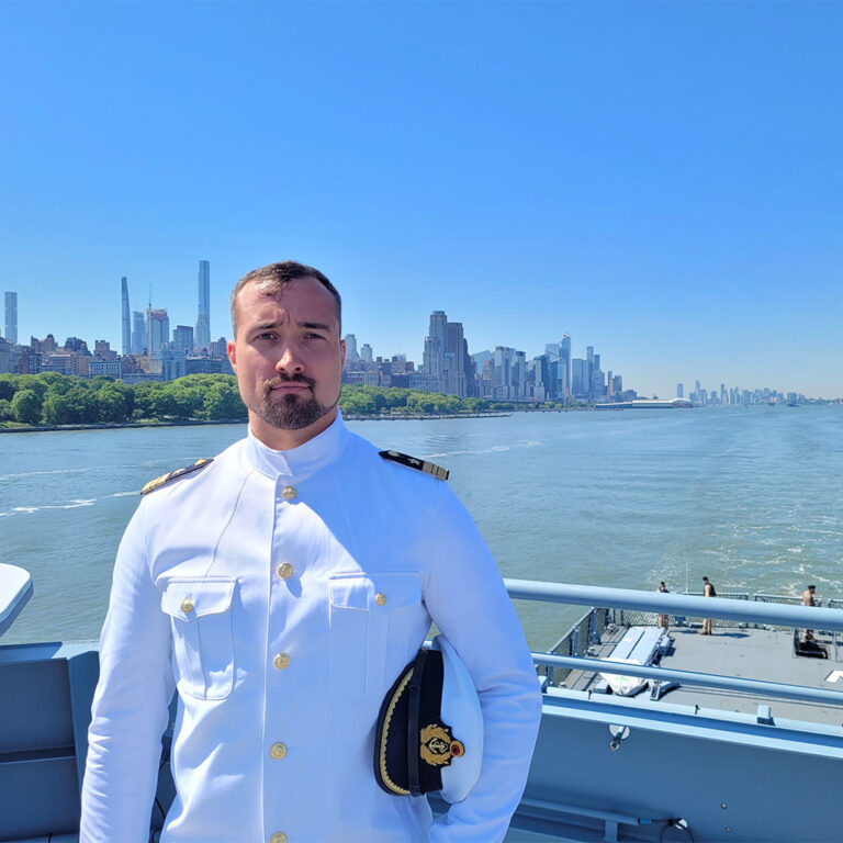 Max Wedel als Offizier in New York City